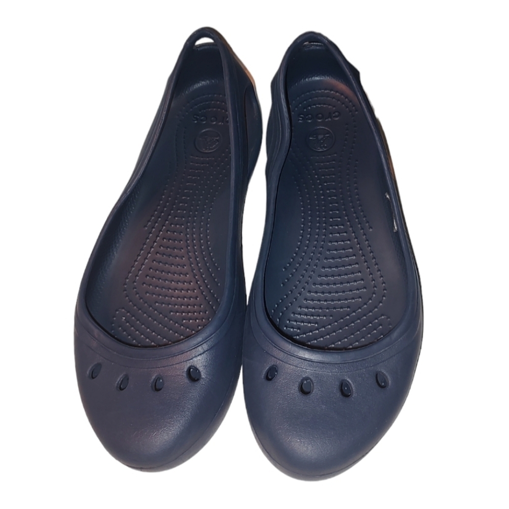 Navy Crocs Kadee Flats